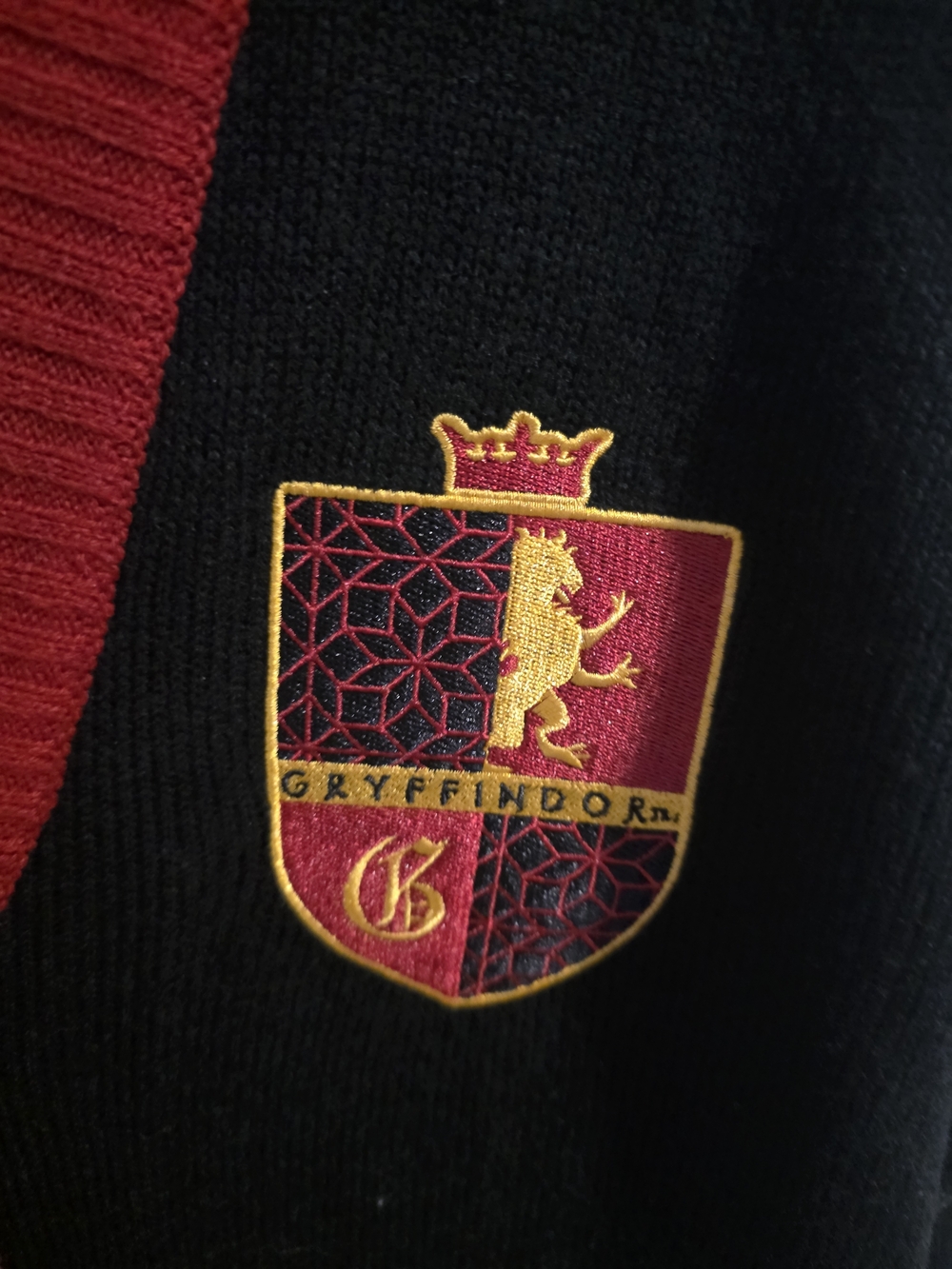 Harry Potter GryffindWarner Bros. Gryffindor Black Cardigan with Red & Gold Trim - Picture 2 of 5